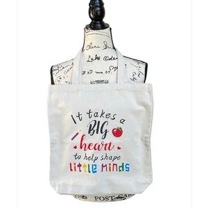 It Takes A Big Heart Canvas Tote Bag NWOT
